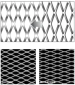 Expanded steel wire mesh for ceiling tiles