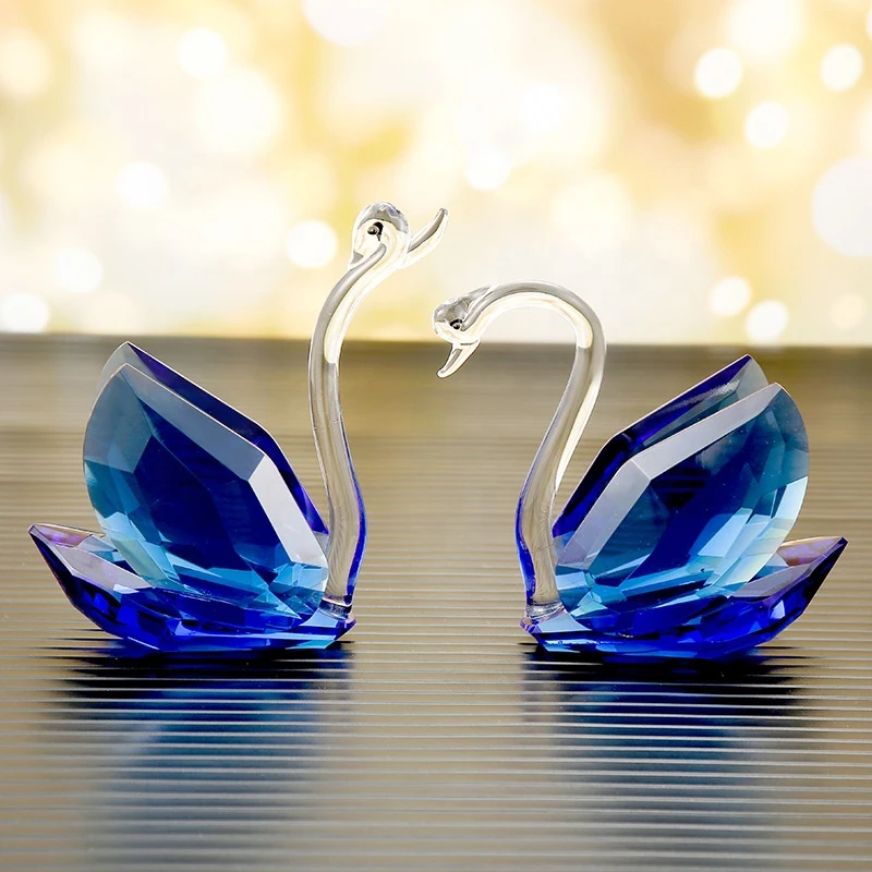 Exquisite Crystal Swan Crystal Gifts And Crafts For Wedding Souvenir