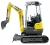 Import EZ17 Mini excavator digger  0.8T Small Digger 1 Ton 1.5Ton 1.7Ton 2Ton Excavator With Rubber Track from China