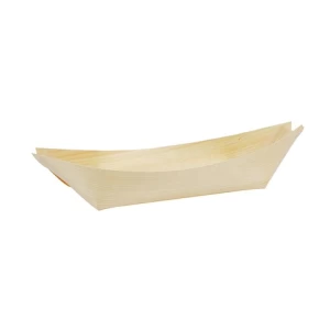 Factory directly sale cheapest pine wood aspen wood sushi boat customized logo packages food serving