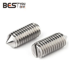 Factory Low Price Stainless Steel Slotted Set Screw With Cone Point DIN553
