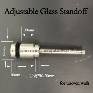 Factory price 304 316 stainless steel adjustable glass standoff for stainless railing system glass standoff