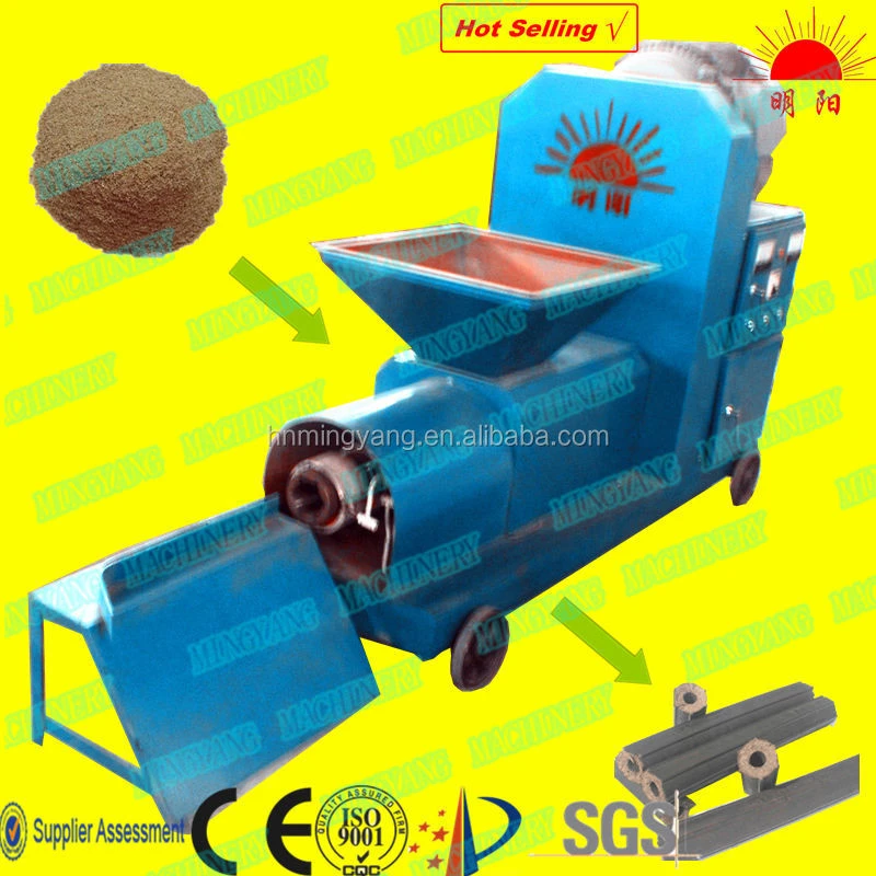 Factory price coconut shell sawdust charcoal briquetting machinery hollow briquettes