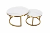 Factory Price Modern Home Furniture Sintered Stone Gilded Round Coffee Table Tea Table