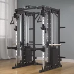 Factory Smith Machine Commercial Power Cage Squat Rack Multi function Cable Crossover Trainer Gantry Rack Strength Exercise