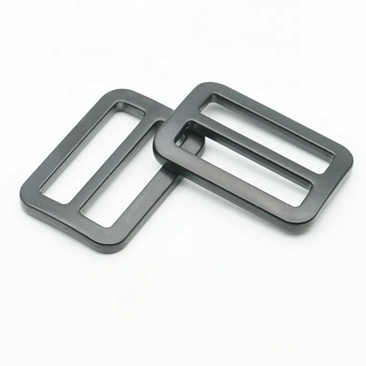 Factory Wholesale Adjustable Metal Slide Buckle Zinc Alloy Black Tri-Glide Buckle 25mm
