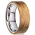 Import Fashion 2021 Tungsten Carbide Ring with Solid Zebra Wood Inlay Mens Boys Wedding Bands Dome Finished from China