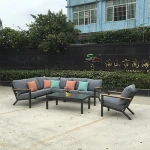 Fashion and modern best price black cushions rattan outdoor furniture garden set