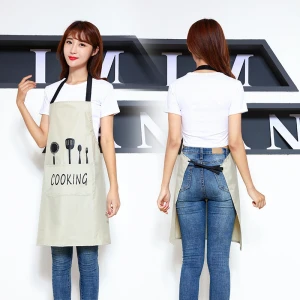 Fashion Design Waterproof Apron Waist Overalls PVC Home Kitchen Oil-proof Aprons Chef Cooking Apron With Custom Logo