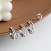 Fashion Joint Ring Tail Ring Foot Ring Sterling Silver Main Material Heart Rows Opening