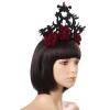 Fashion Rose Flower Crown Headband Hair Hoop for Bridal Wedding Festival Row Floral Garlands Hairband Wreath Hair Accessories
