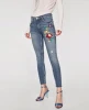 Fashion Women Long Skinny Jeans Embroidery Wash Denim Casual Ladies Pants From Best Clothing Manufacturer STb-0671