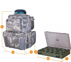 Fishing Bag Rod and Reel Organizer Travel Carry Case Bag Nylon Fishing Backpack Bags