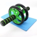 Fitness Abdominal Muscle Trainer 2 Wheels Ab Wheel Exercise Wheel With Knee Mat