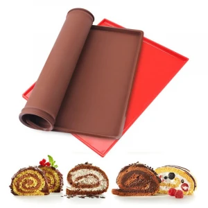 Food Grade Non-Stick Silicone Pastry Baking mat Cake Sushi Roll pad Oven Mat