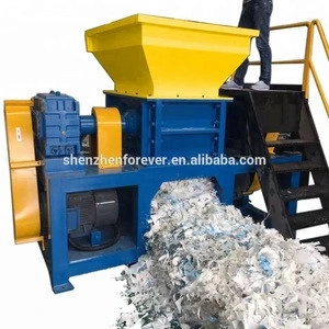 Forever Double Shaft Industrial Shredder Machine /CE waste plastic Bags shredder/recycled crushing machine