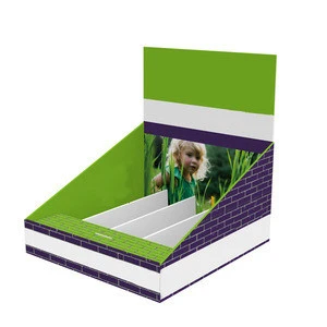 Free New Custom Design High Quality Promotion Recyclable Pop Counter Cardboard Book Display Stands