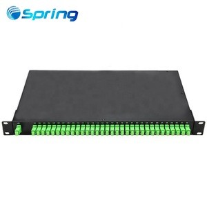 FTTH Rack Mounted ODF Optical Patch Panel With 1 x 16 32 Fiber Optic PlC Splitter