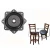 furniture fittings 8 inch 195mm square 360 degree rotating locking mechanism bar stool swivel plate