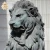 Garden Decoration Stone Animal Sculpture Hand Carved Outdoor Stone Wings Lion Statue For Sale NTBM-L374A