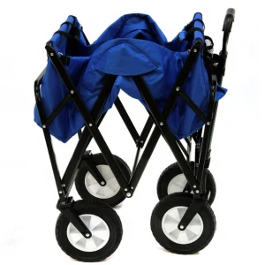 Garden Sports Collapsible Folding Outdoor Utility Wagon Festival Party Camping Hand Trolley Cart with 4 Wheels