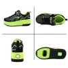 Girls Boys Skate Roller Shoes Women Men Adults Children Sneakers Trainers Sports Athletic PU Leather Unisex Wheel Shoes