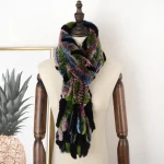 Girls Medium Winter rex rabbit  fur scarf
