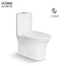Gold supplier round floor mounted economical one piece water system ceramic toilet bowl made in china