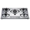 golden supplier gas cooker with 5 burner stainless steel table top gas stove