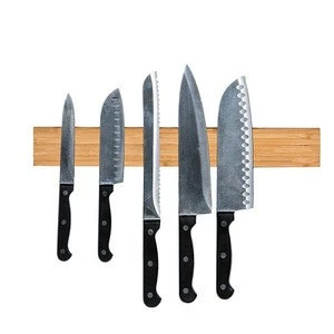 Good Quality Strong Magnet Force Knife Bar bamboo Magnetic Knife  Block / Strip / Rack