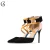 Import Goxeou New arrivals 2020 Wedding Bridal shoes Female Dress Sandals Suede Ankle Strap Buckle Women High Heel Shoes Large Size from China