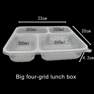 Grade Transparent Disposable Plastic Container Food Storage Box