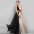 Import Guangzhou New Design Sleeveless Deep V Neck High Waist Black And White Elegant Evening Gown Flowing Long Chiffon Evening Dress from China