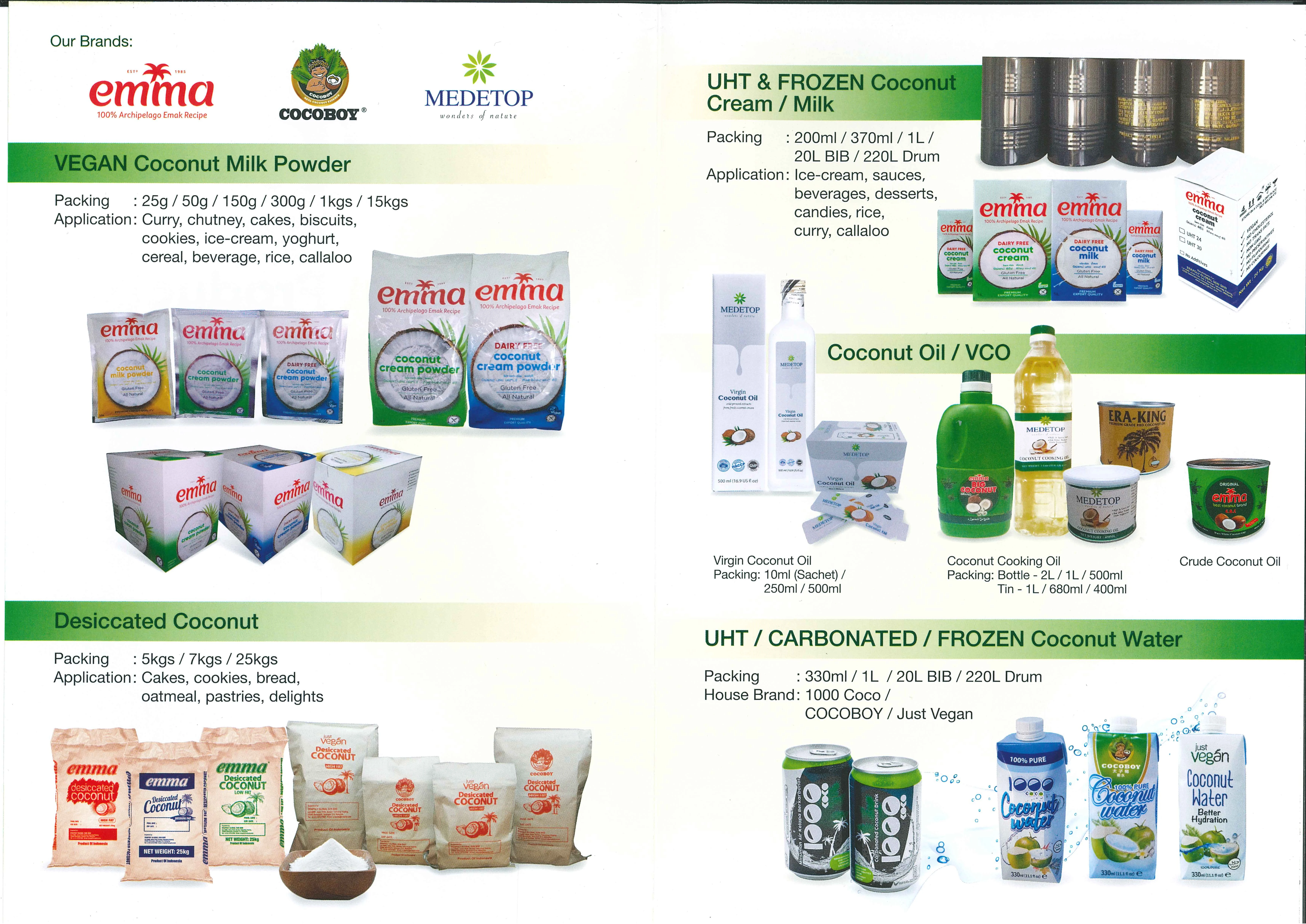 Guar gum Free Food Grade Gluten Free Indonesia Origin Vegan UHT Coconut Milk