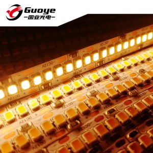 Guoye high brightness 240 led per meter led strip light 2835 smd 12v 24v 10mm width flexible strip led lights for decoration