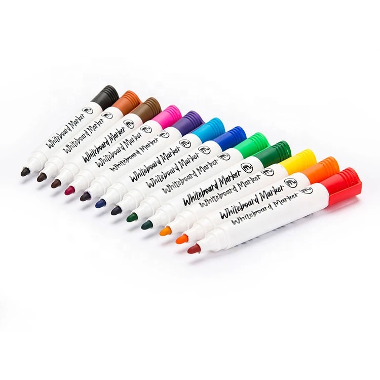 GXIN Muti-color Custom LOGO Nib Dry Erase White board Marker Pen With Clip