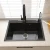 Import hand made apartment size modern black single bowl 304 stainless steel kitchen sinks from China