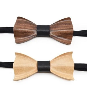 Handmade Custom Logo Gift Mens Fashion Wedding Party Wooden Bow Tie