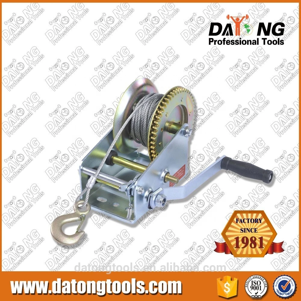 Heavy Duty 1200lbs Manual Operated Hand Winch with Steel Wire