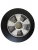 Heavy duty aluminum core high elasticity rubber caster wheel