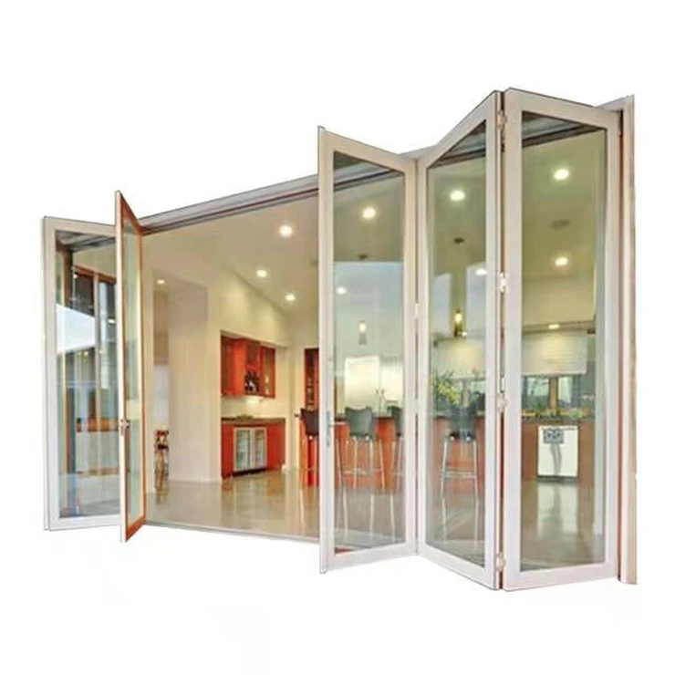 Heavy duty partition outside luxury folding door foldable glass door