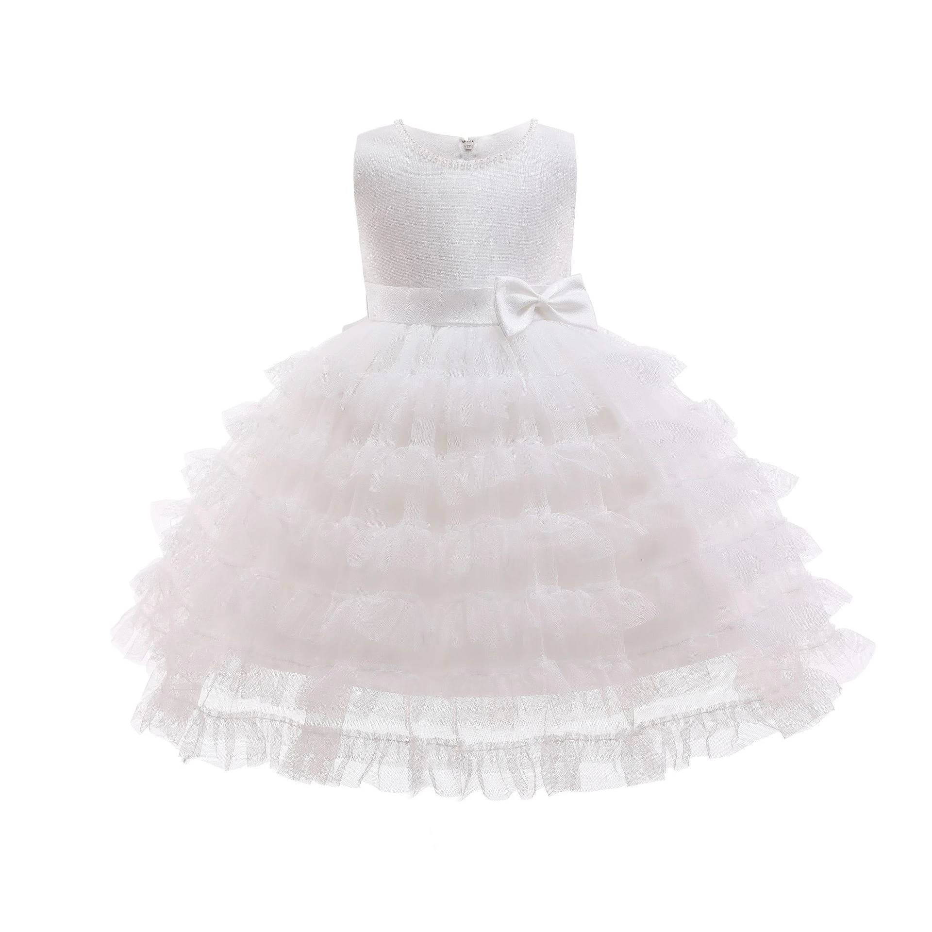 HF019  Baby Frock Design Pictures Kids Party Wear  1 Year Old First Birthday Fashion Cake Layered Dress