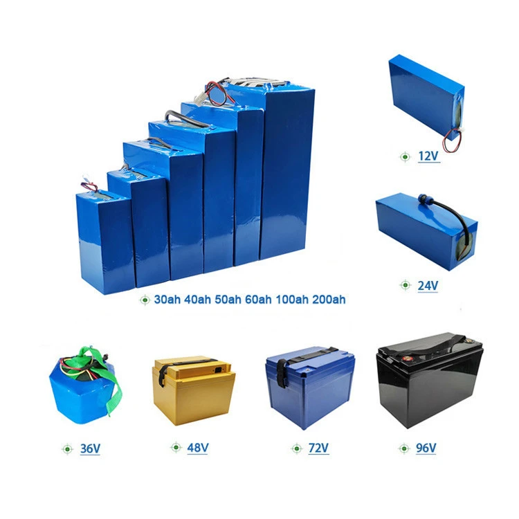 High capacity 12v 24v 36v 48v 60v 72v 10ah 12ah 20ah 30ah 50ah 100ah 200ah rechargeable lithium ion battery packs