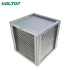 High efficiency aluminium crossflow plate air to air heat exchanger for heat recovery ventilation system