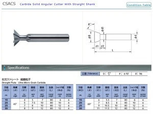 High efficiency carbide face dovetail milling cutter