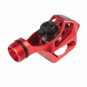 high precision cnc OEM aluminum rotary tattoo machine frame parts with red anodizing