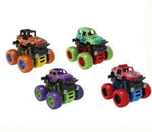High Quality 1:35 scale Mini 4WD Off-road Stunt Monster Car Friction Vehicle for children