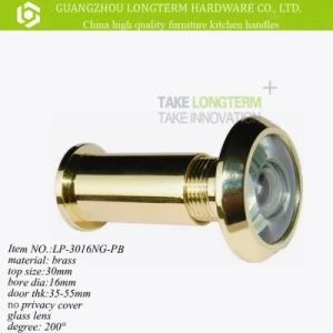 High Quality 200 Degree Brass Door Viewer Bore Dia 16mm