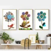 High Quality 3D Beautiful Stone Flowers Framed Canvas Prints Home Wall Decorative Paintings wall decor home decor modern
