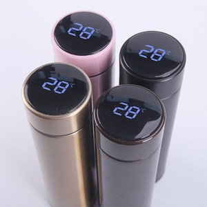 High Quality Double Wall Stainless Steel Smart Water Bottle LED Temperature Display